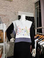 Vest Etnic Crop Kombinasi Bordir Ekslusif Tradisional Handmade Dengan Tenun dan Lurik 5