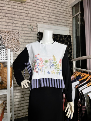 Vest Etnic Crop Kombinasi Bordir Ekslusif Tradisional Handmade Dengan Tenun dan Lurik 5