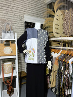 Vest Etnic Kombinasi Bordir Ekslusif Tradisional Handmade dengan Tenun dan Lurik 3