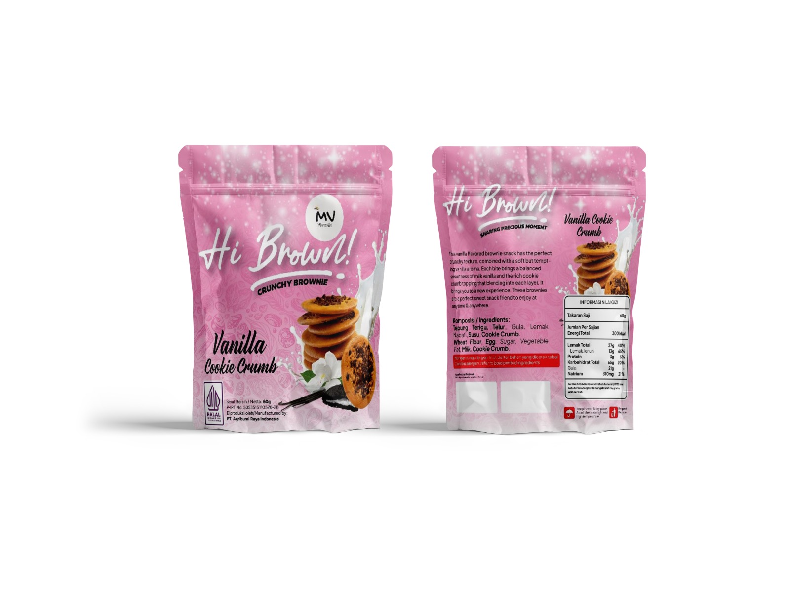Hi Brown brownies cookies & Cream 60g