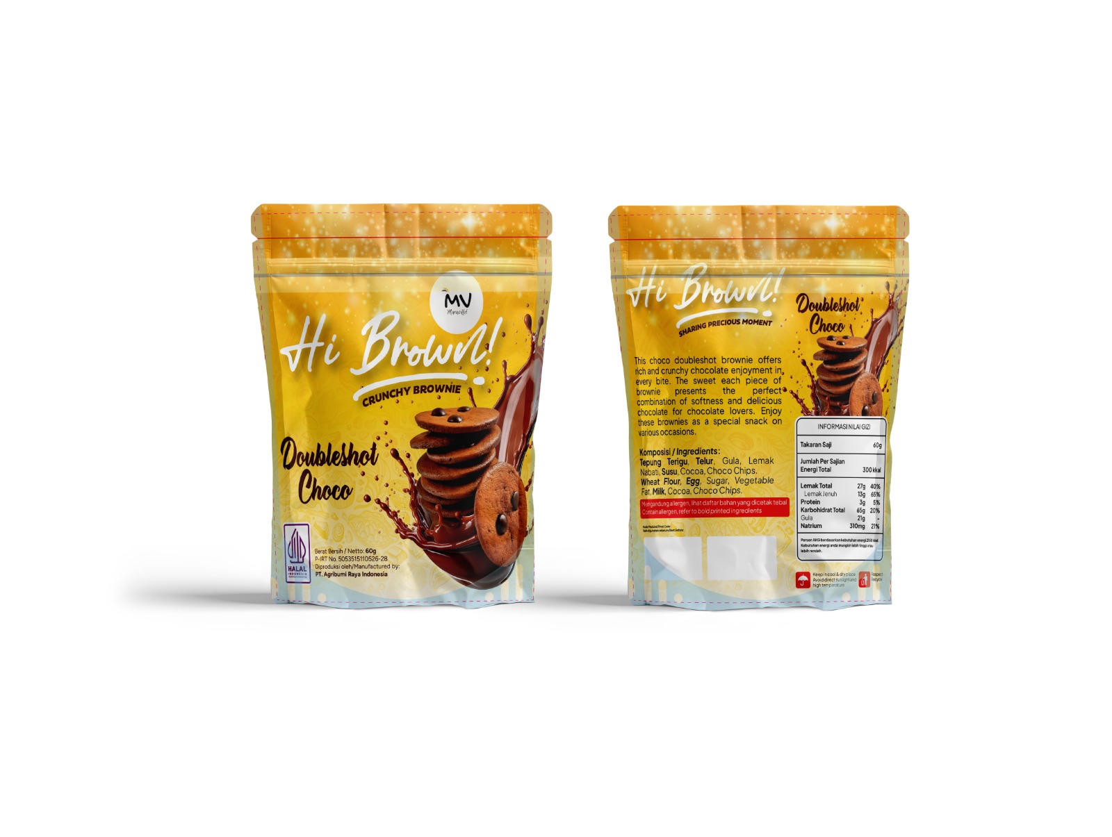 Hi Brown brownies cookies & Cream 60g