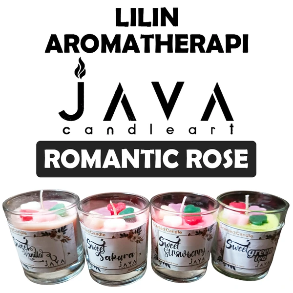 Lilin Aromatherapy Java Candle Art Natural Wax Gelas Sloki 60Gr