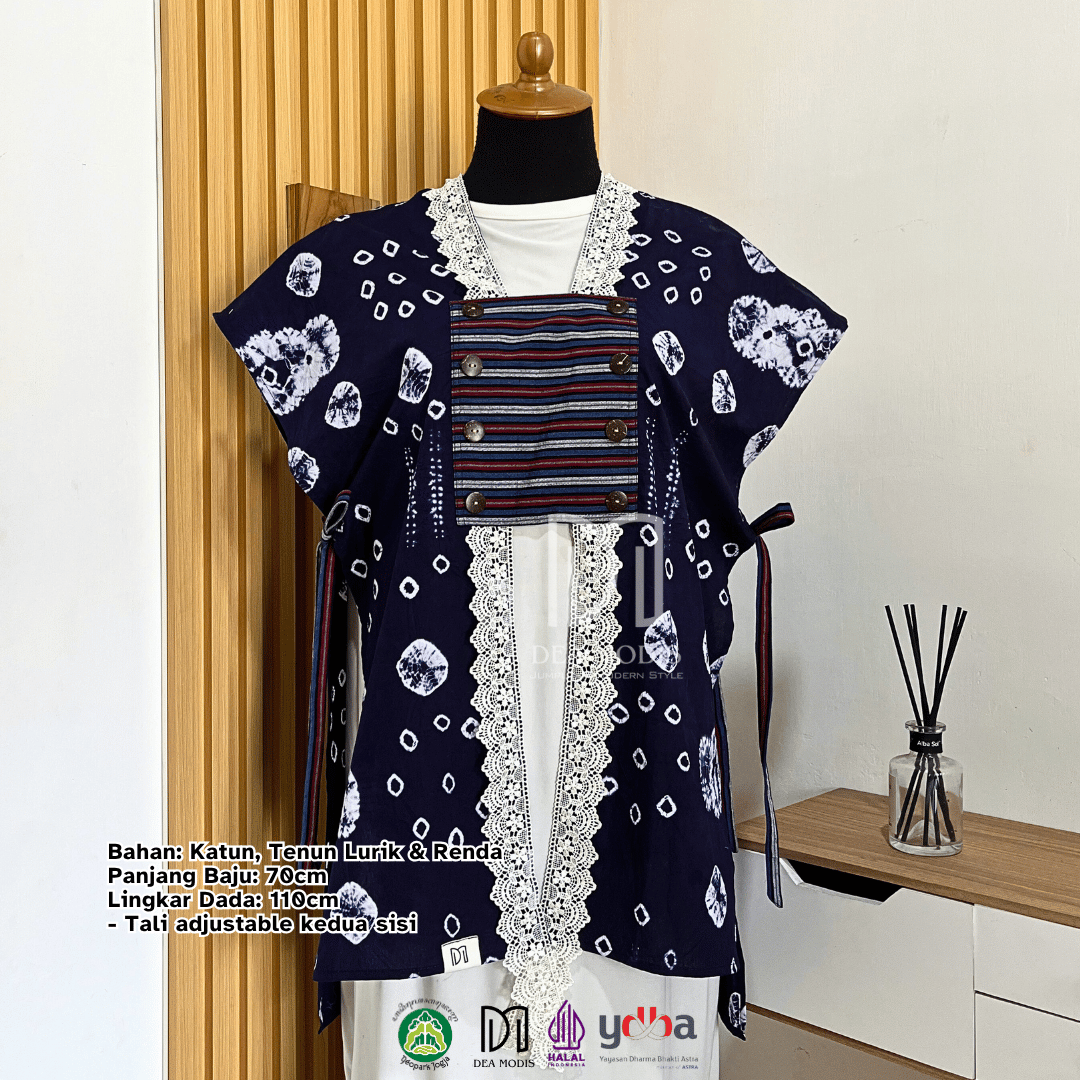 Liza Vest Atasan Wanita Batik Jumputan by Dea Modis Yogyakarta
