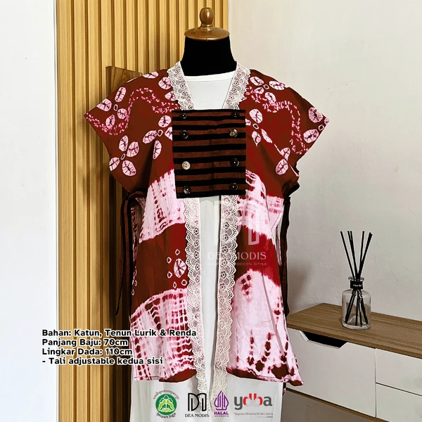 Liza Vest Atasan Wanita Batik Jumputan by Dea Modis Yogyakarta