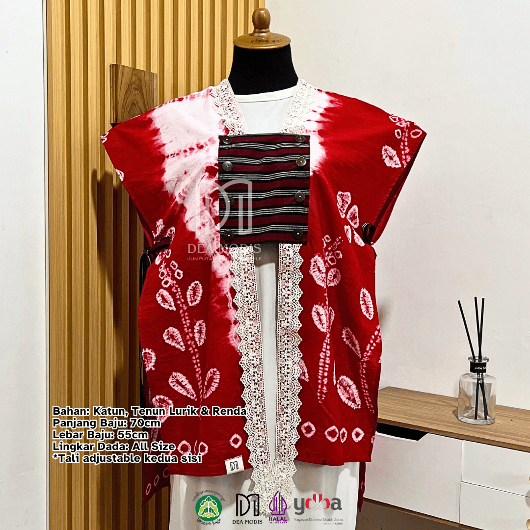 Liza Vest Atasan Wanita Batik Jumputan by Dea Modis Yogyakarta