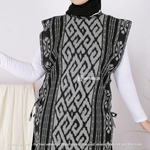 KIBS Outer Nadia Tenun Kinan Hitam All Size