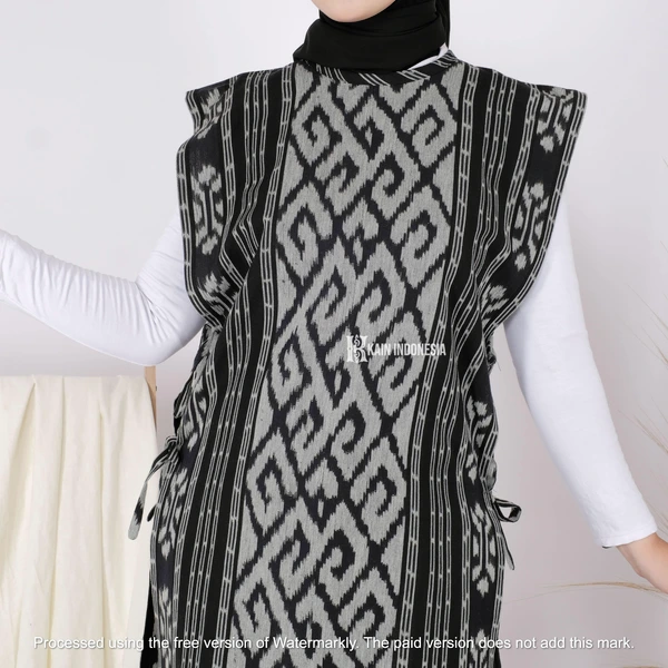 KIBS Outer Nadia Tenun Kinan Hitam All Size