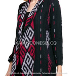 KI Outer Cardigan Kardigan Blazer Tenun Jepara Kemala Safiyya Merah