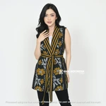 Vest Ressa Tenun Jepara Fira Kuning Outer Tenun Modern