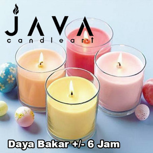 LILIN GELAS SLOKI 60 GR NON AROMA DAYA BAKAR 6 JAM DEKORASI PENERANGAN