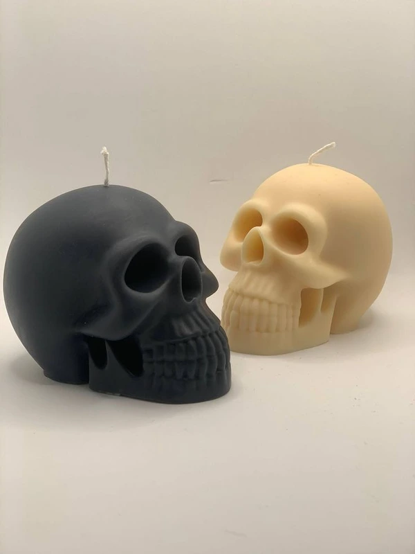LILIN SKULL BENTUK TENGKORAK CANDLE DEKORASI UNIK NON AROMA