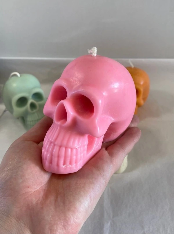 LILIN SKULL BENTUK TENGKORAK CANDLE DEKORASI UNIK NON AROMA