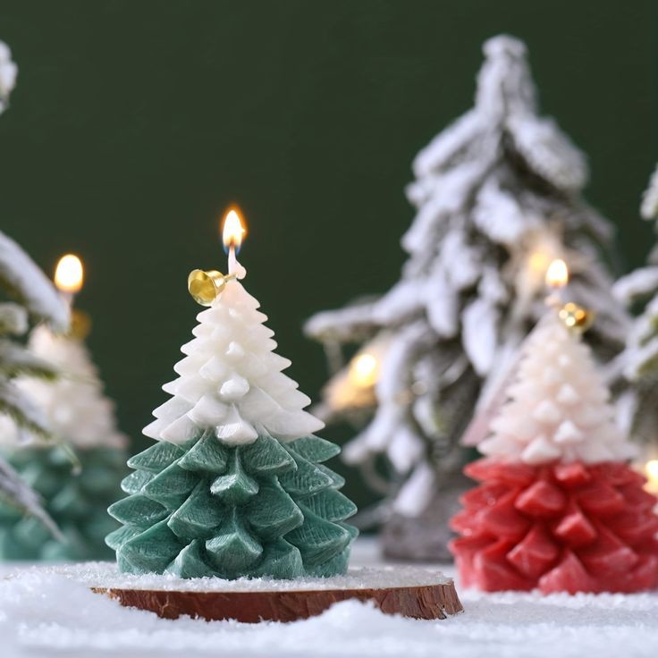 LILIN NATAL AESTHETIC DEKORASI SOUVENIR POHON CEMARA NON AROMA