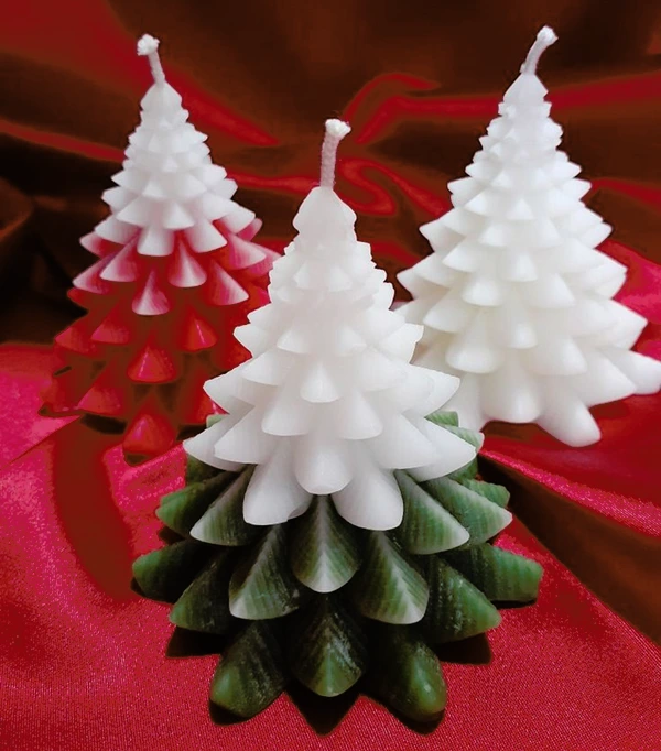 LILIN NATAL AESTHETIC DEKORASI SOUVENIR POHON CEMARA NON AROMA