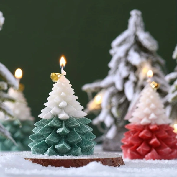 LILIN NATAL AESTHETIC DEKORASI SOUVENIR POHON CEMARA NON AROMA