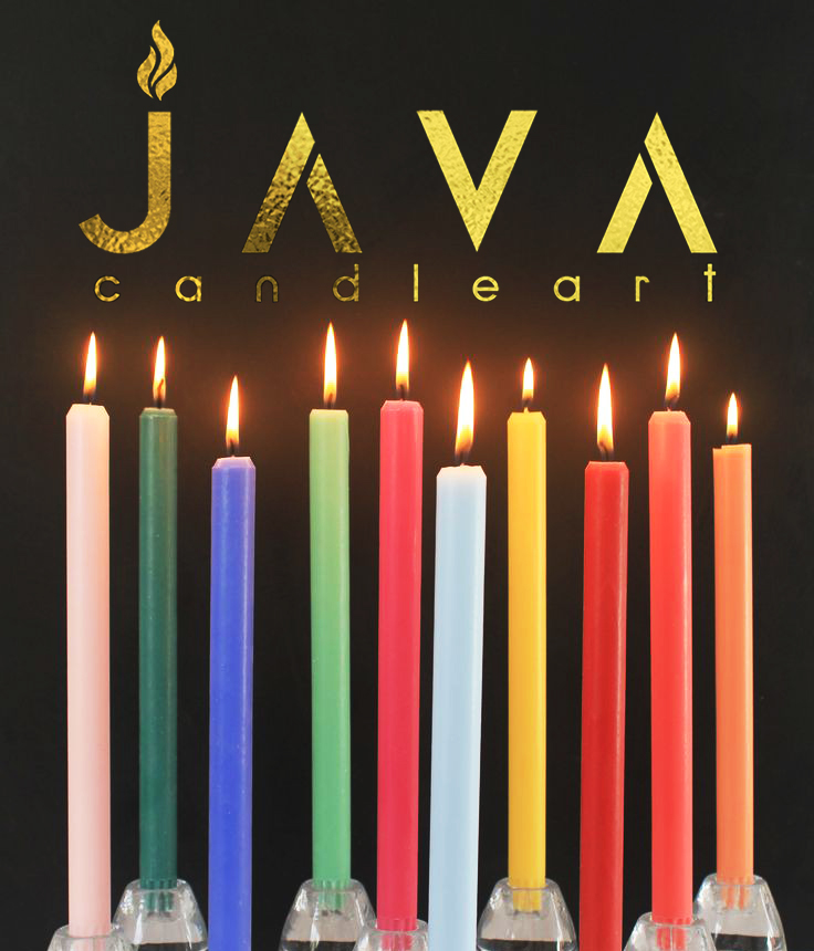 LILIN PENERANGAN & DEKORASI ANEKA WARNA (1,4 Cm x 15 CM) ISI 8 BTG