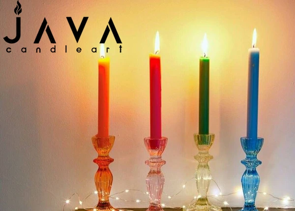 LILIN PENERANGAN & DEKORASI ANEKA WARNA (1,4 Cm x 15 CM) ISI 8 BTG