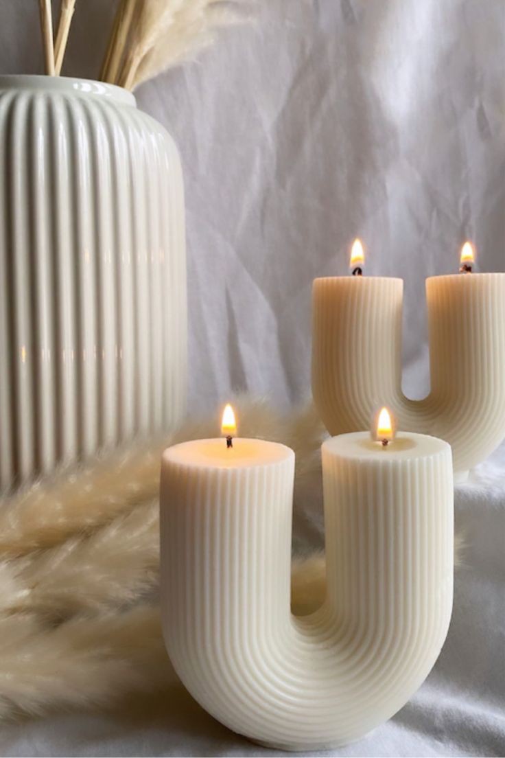 LILIN DEKORASI & PENERANGAN AESTHETIC U SHAPE NON AROMA