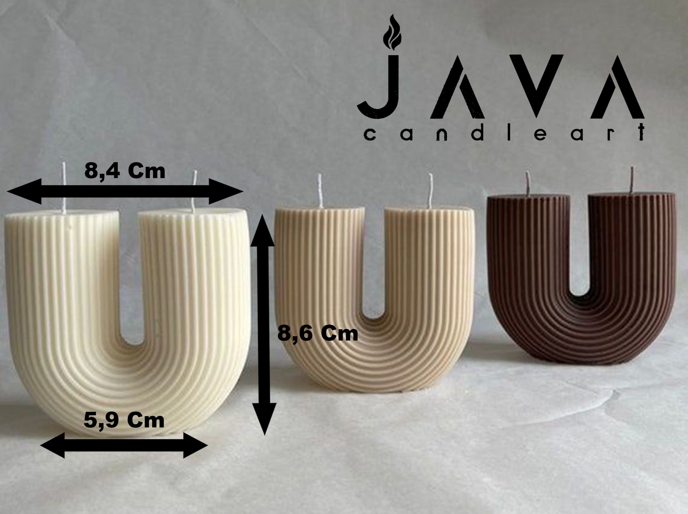 LILIN DEKORASI & PENERANGAN AESTHETIC U SHAPE NON AROMA