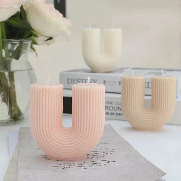 LILIN DEKORASI & PENERANGAN AESTHETIC U SHAPE NON AROMA