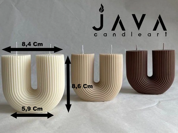 LILIN DEKORASI & PENERANGAN AESTHETIC U SHAPE NON AROMA