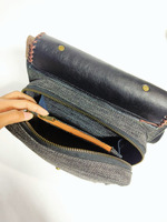 UWAISGEN Tas Selempang Kulit Tas Endek Etnik Bali Handmade Lucian Bag
