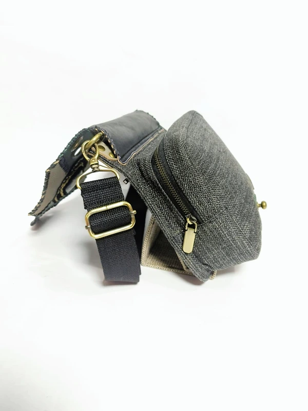 UWAISGEN Tas Selempang Kulit Tas Endek Etnik Bali Handmade Lucian Bag