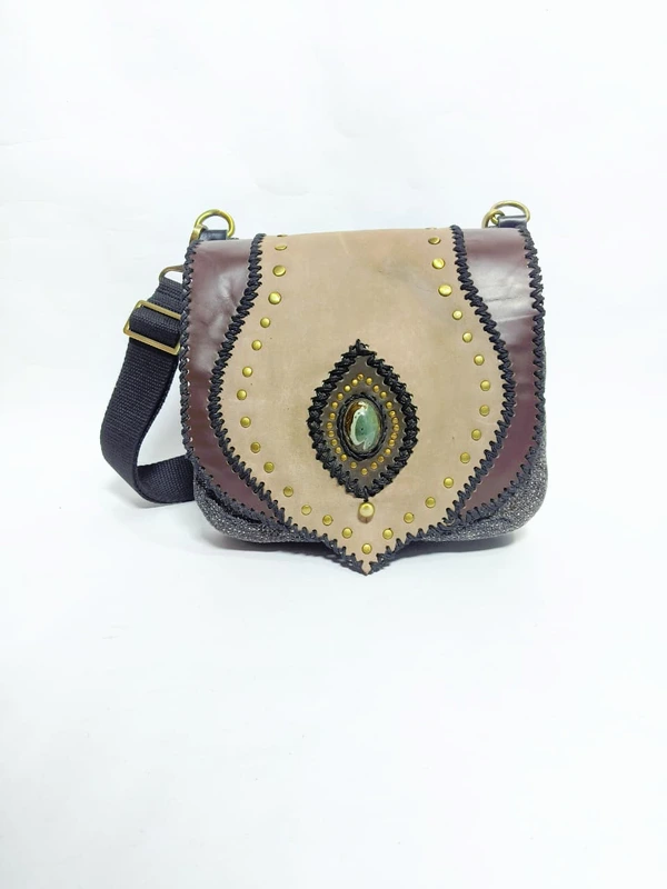 UWAISGEN Tas Selempang Kulit Tas Endek Etnik Bali Handmade Lucian Bag