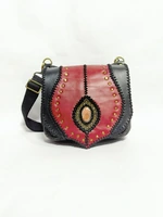 UWAISGEN Tas Selempang Kulit Tas Endek Etnik Bali Handmade Lucian Bag