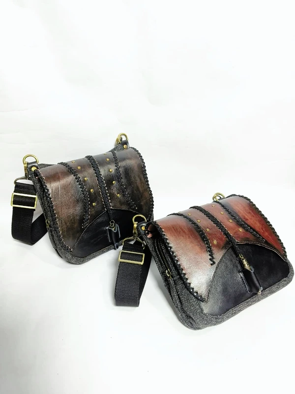 UWAISGEN Tas Selempang Kulit Tas Endek Etnik Bali Handmade Lucian Bag