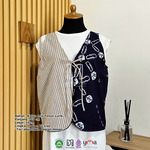 Saisa ToteVest Totebag + Rompi Wanita Batik Jumputan mix Tenun Lurik by Dea Modis Jumputan