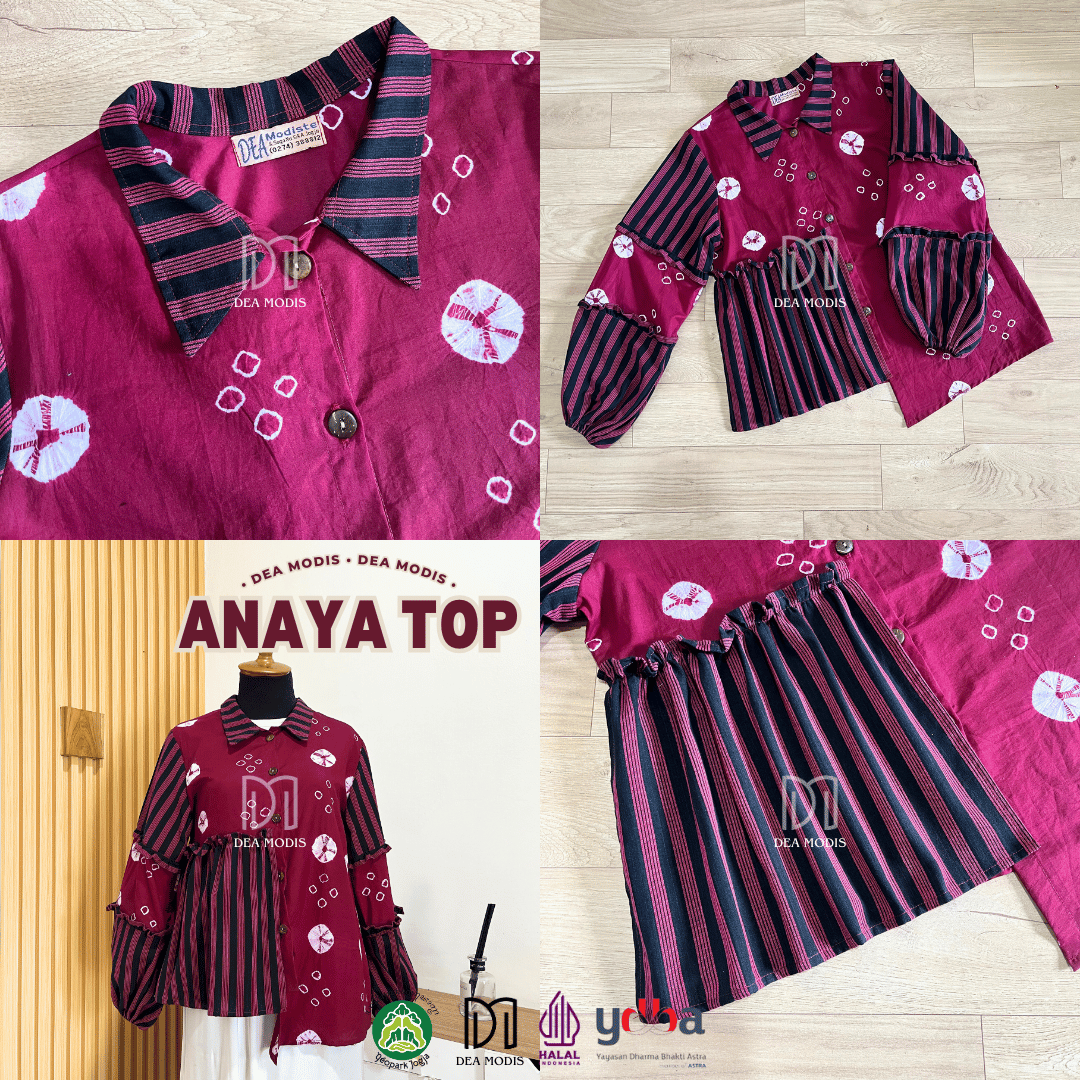 Anaya Top Atasan Wanita Batik Jumputan by Dea Modis Yogyakarta