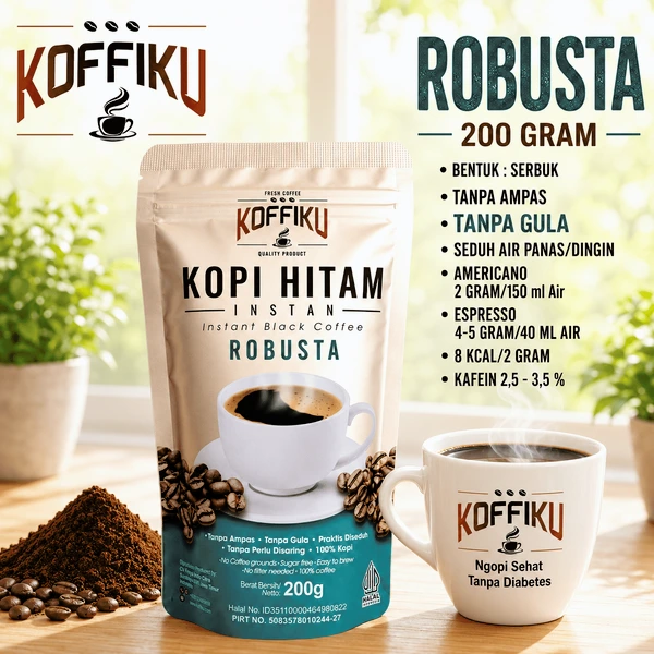 Spray Dried Instan Coffee ROBUSTA 200 GRAM