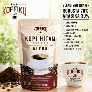 BLEND 200 GRAM Spray Dried Instan Coffee /Kopi Hitam Instan / kopi tanpa ampas