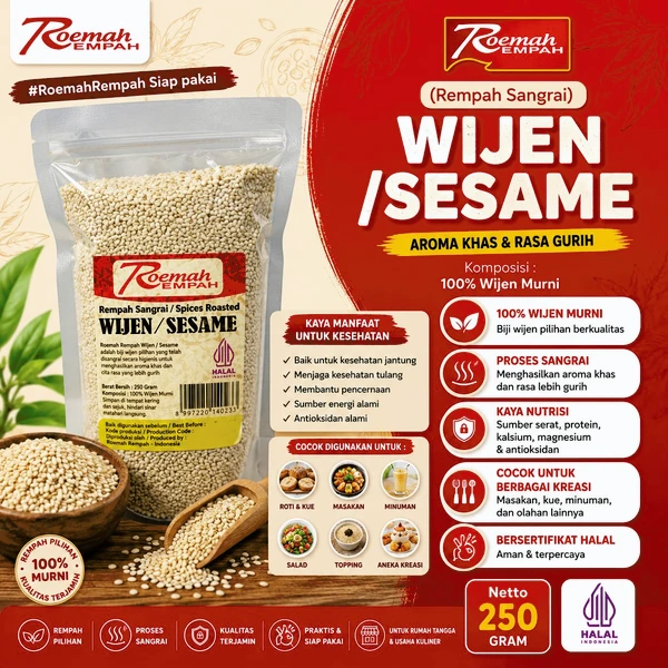 Roemah Rempah Wijen 250 Gram Standing Pouch