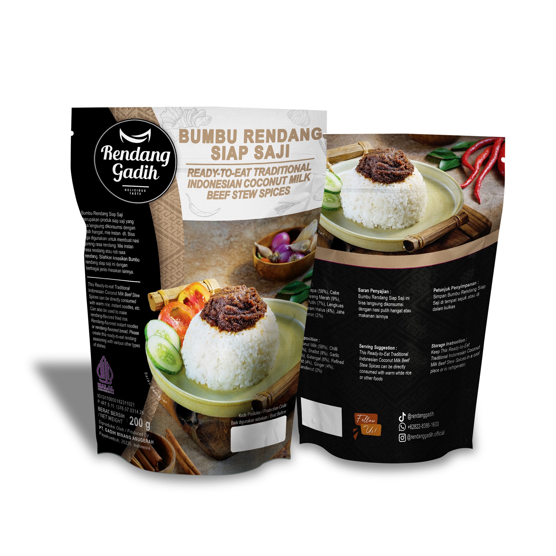 Rendang Gadih - Bumbu Rendang Siap Saji