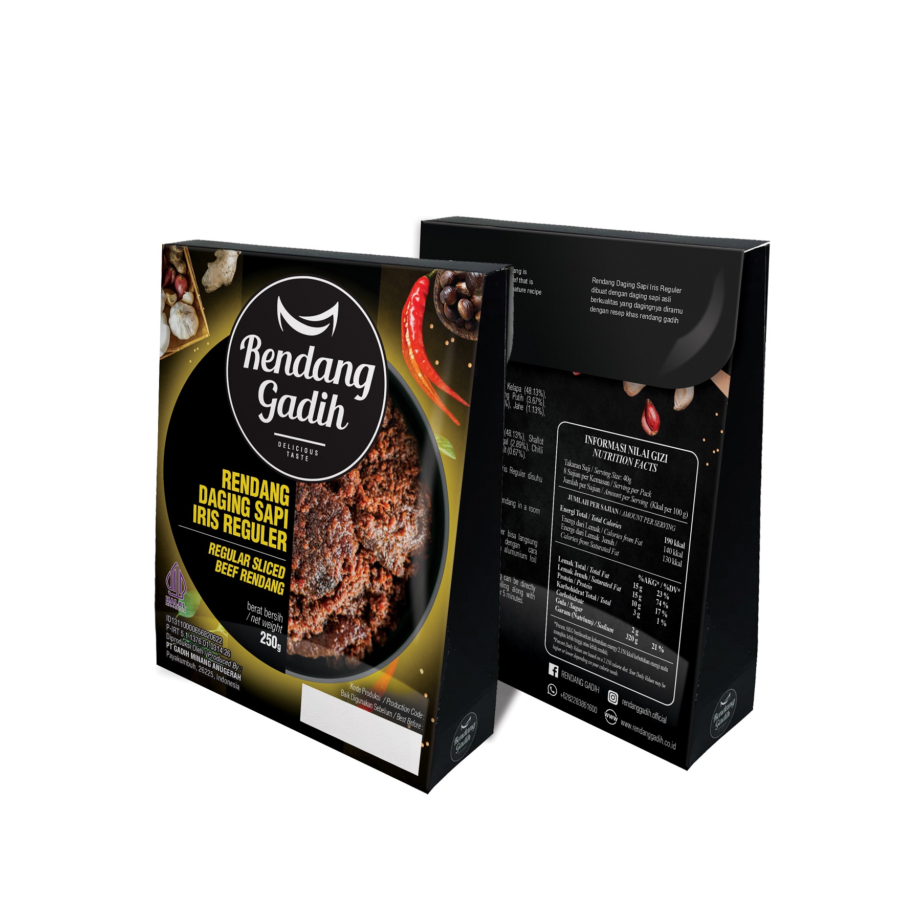 Rendang Gadih - Rendang Sapi Iris 250 g