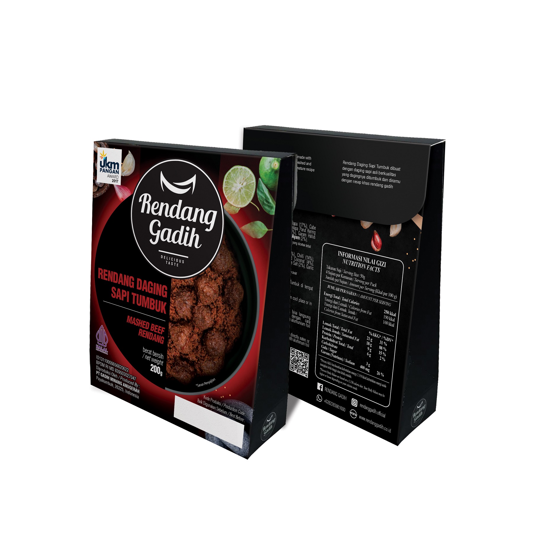 Rendang Gadih - Rendang Sapi Tumbuk 250 g