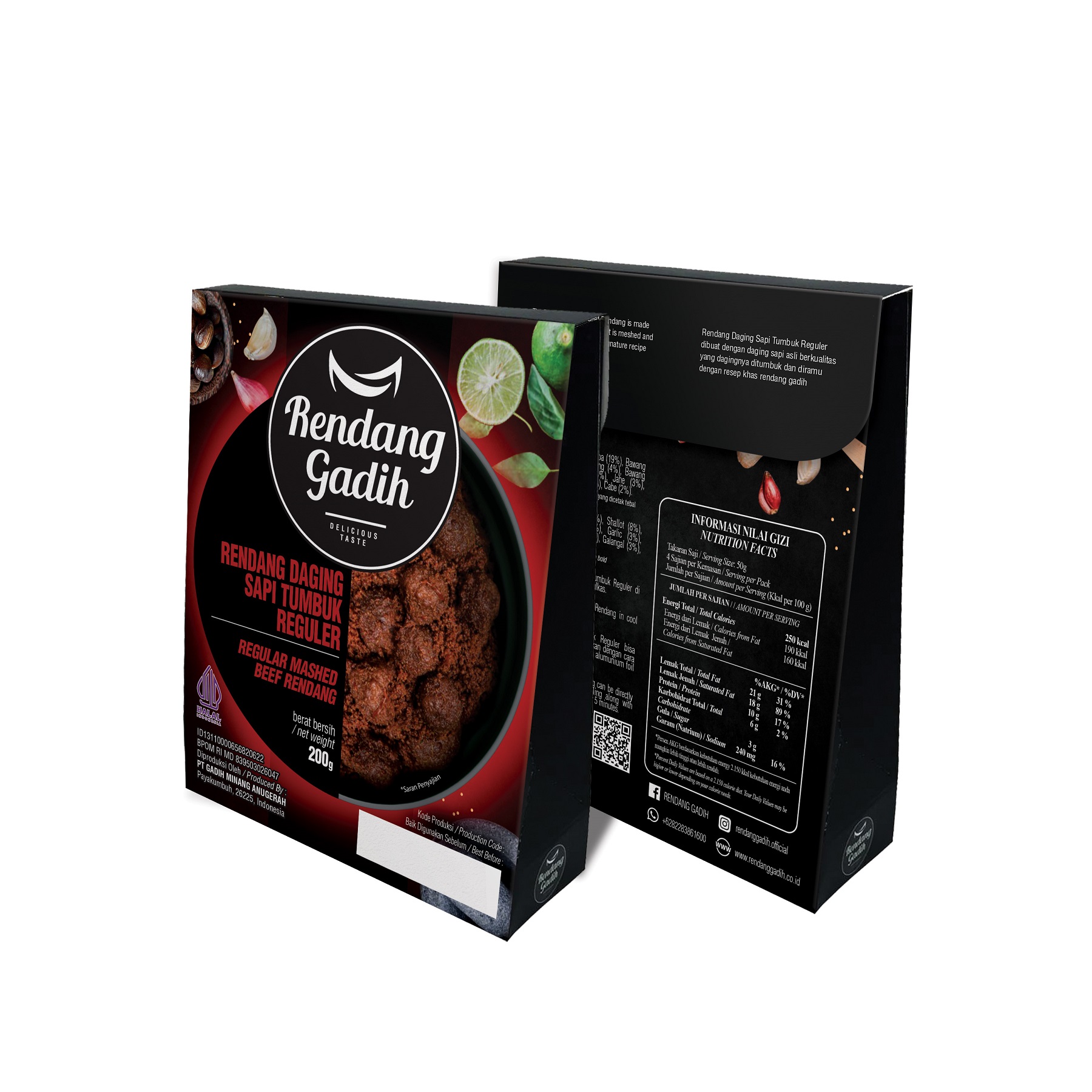 Rendang Gadih - Rendang Sapi Tumbuk 250 g