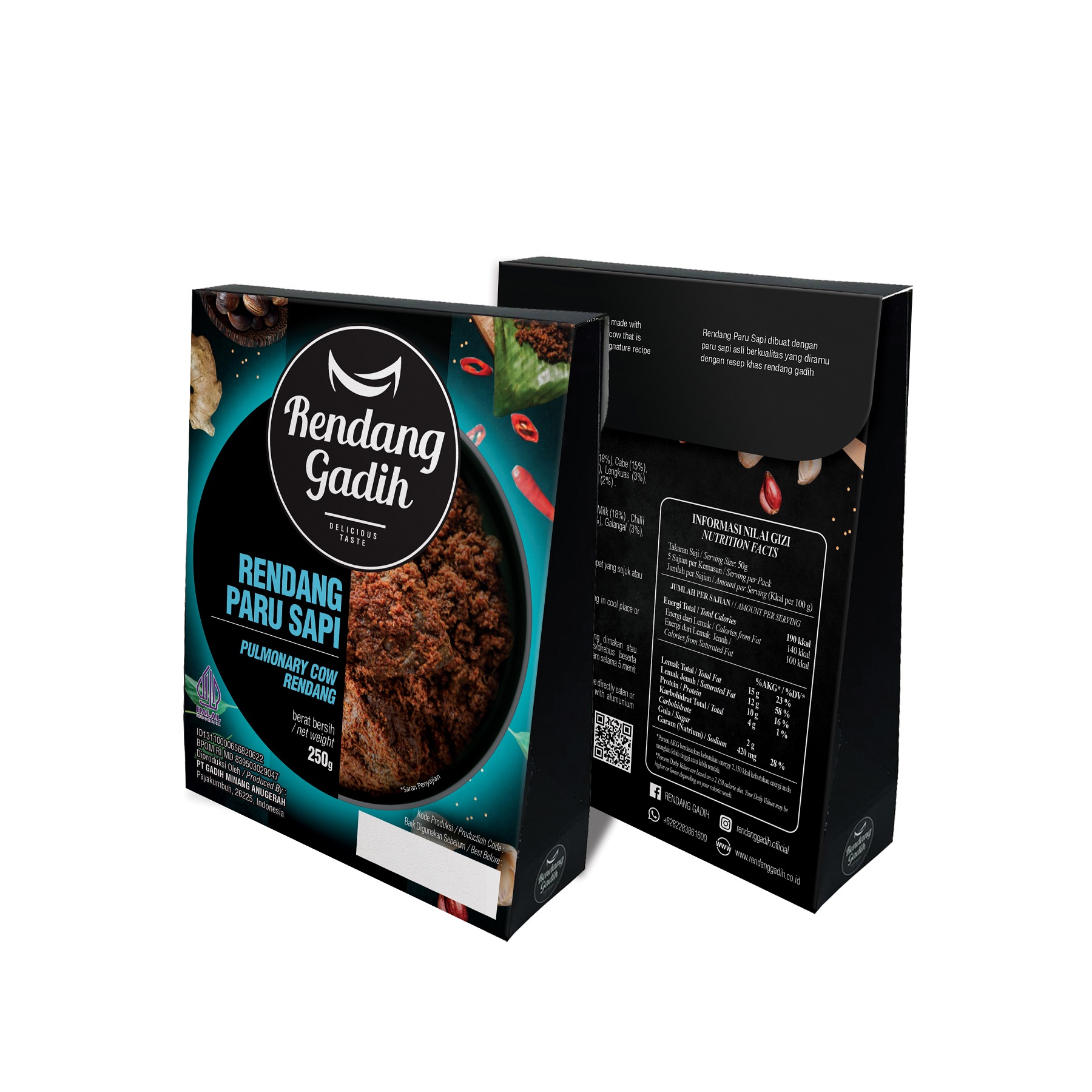 Rendang Gadih - Paru Sapi 250g