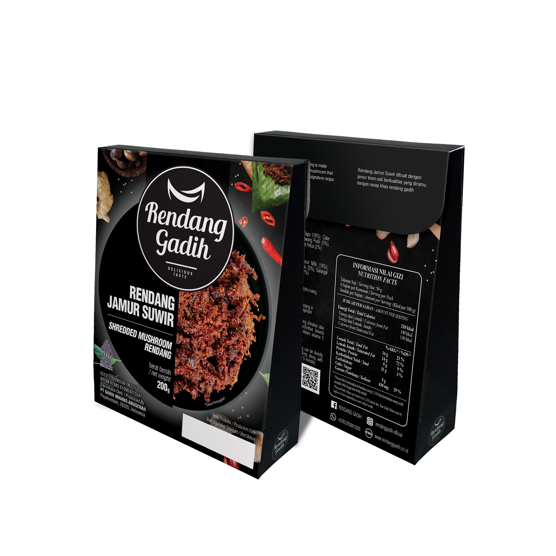 Rendang Gadih - Jamur Suwir 200 g