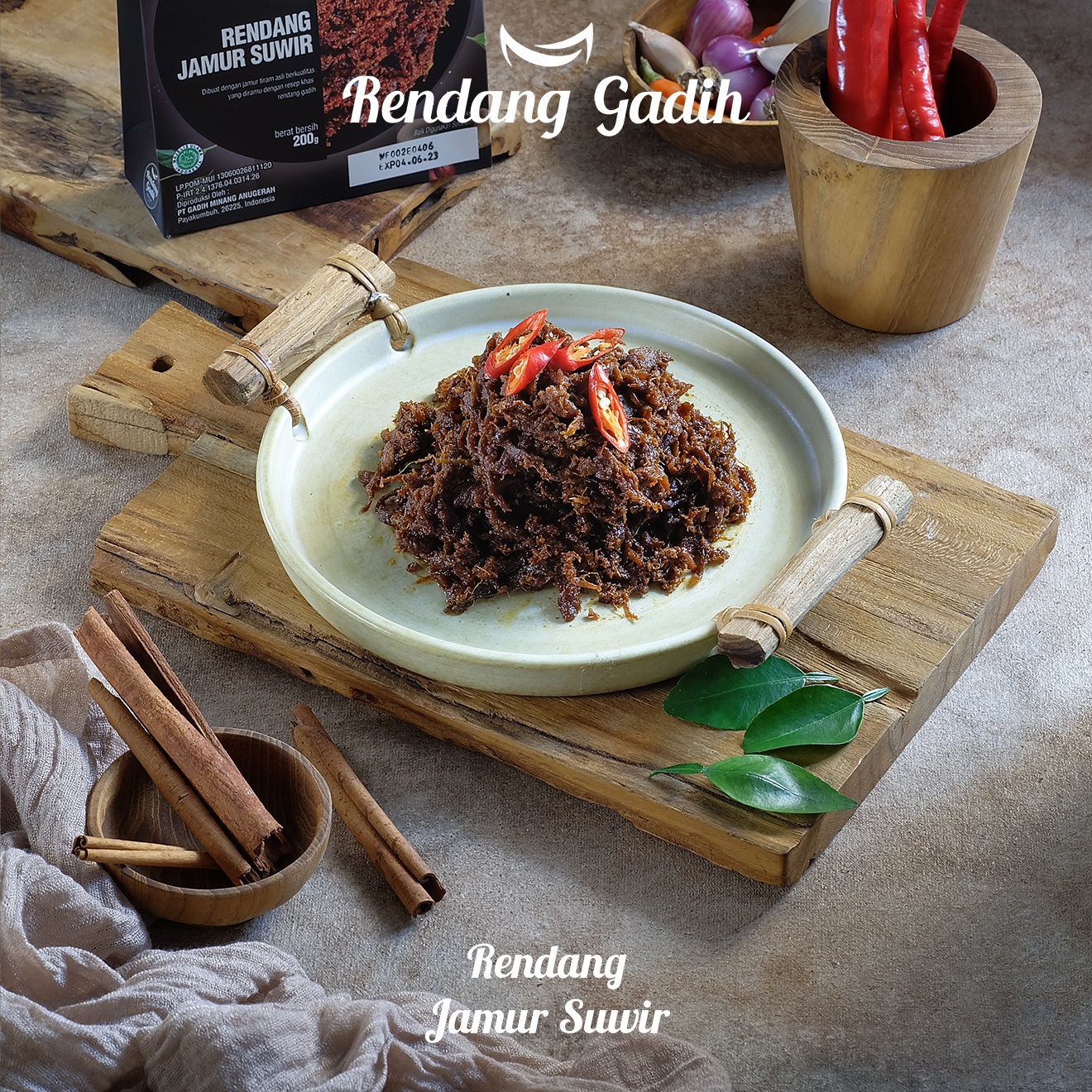 Rendang Gadih - Jamur Suwir 200 g