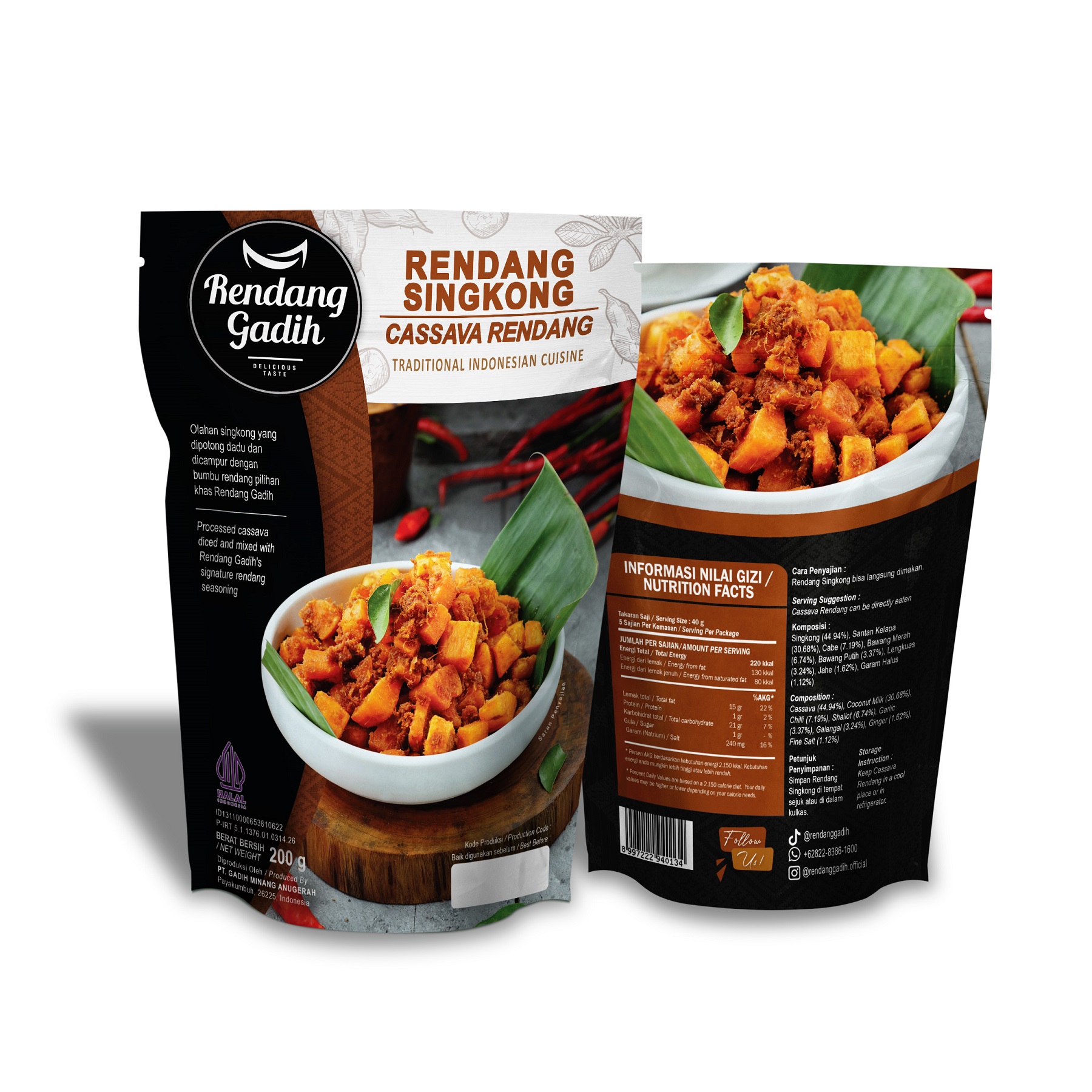 Rendang Gadih - Rendang Singkong 150 g