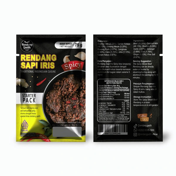 Rendang Gadih - Travel Pack 50 - 70 g