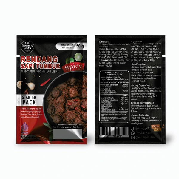 Rendang Gadih - Travel Pack 50 - 70 g