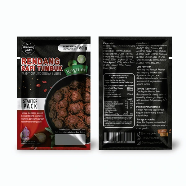 Rendang Gadih - Travel Pack 50 - 70 g