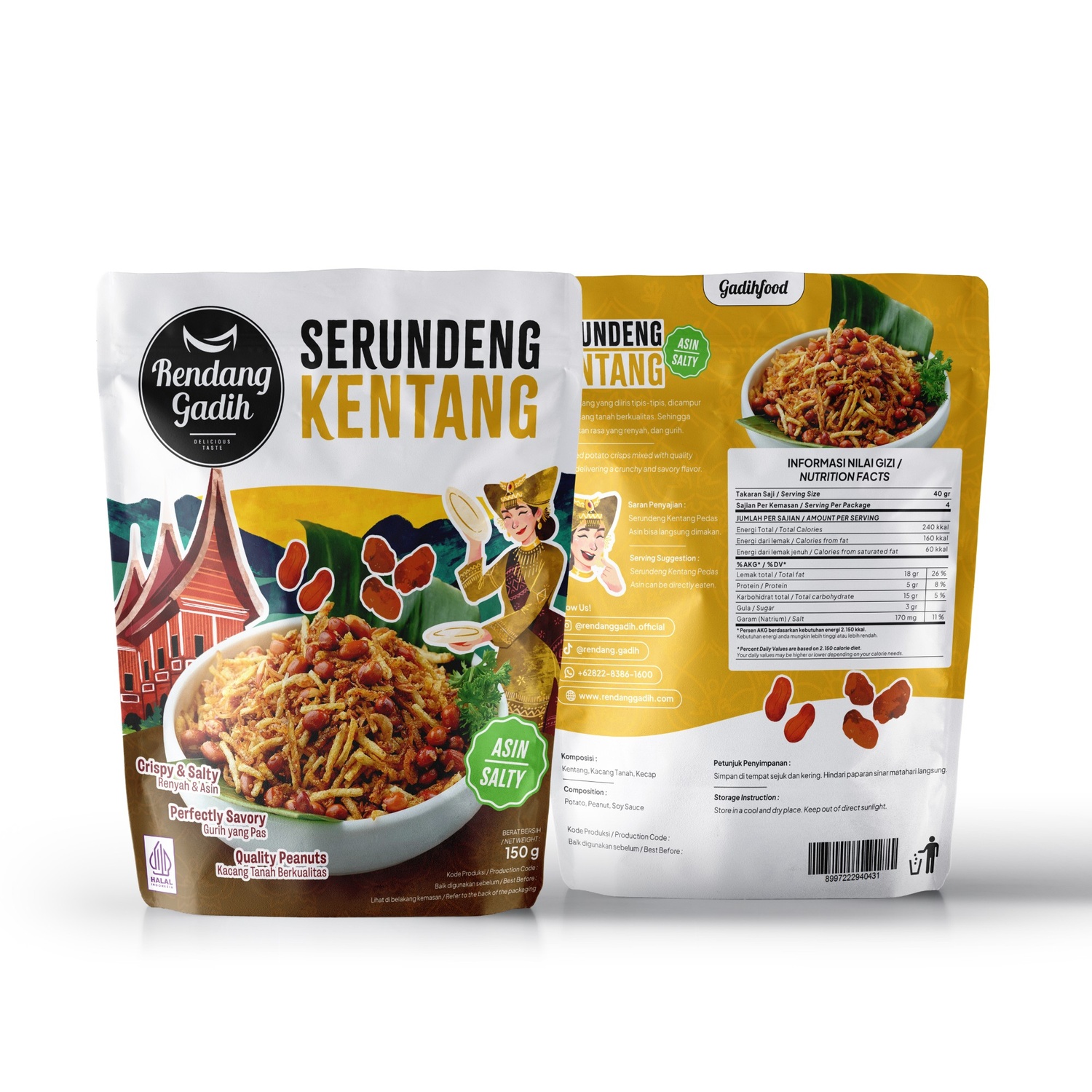 Rendang Gadih - Serundeng Kentang 150 g