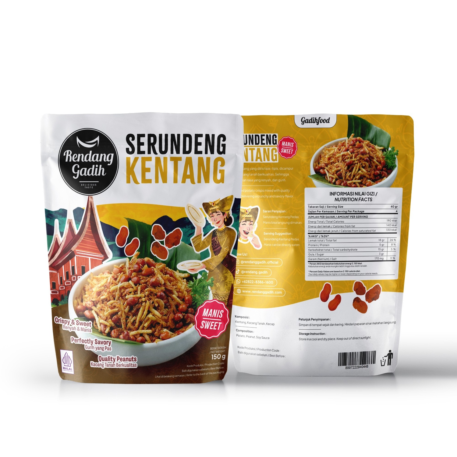 Rendang Gadih - Serundeng Kentang 150 g