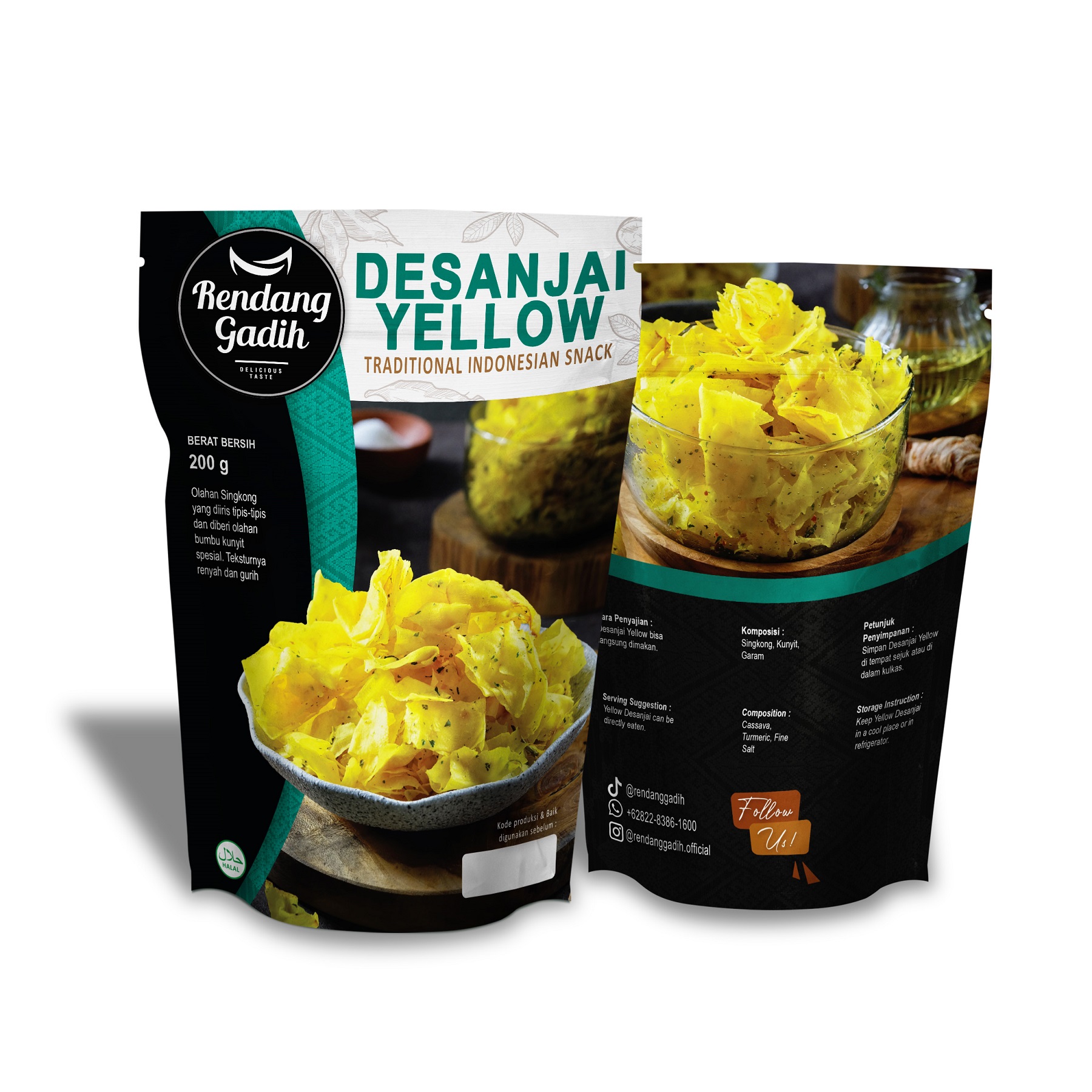 Rendang Gadih - Keripik Singkong DESANJAI 100g