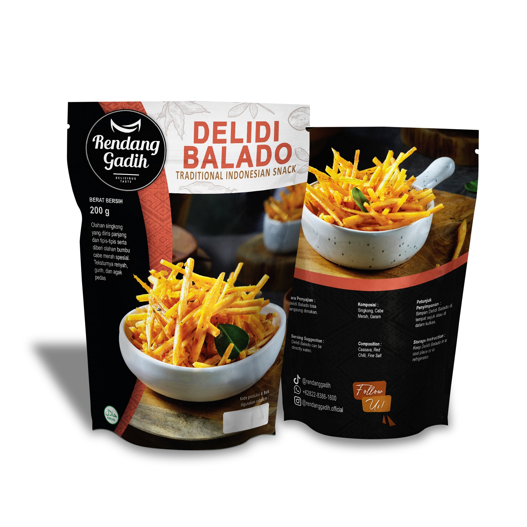 Rendang Gadih - Keripik Singkong DELIDI 150 g